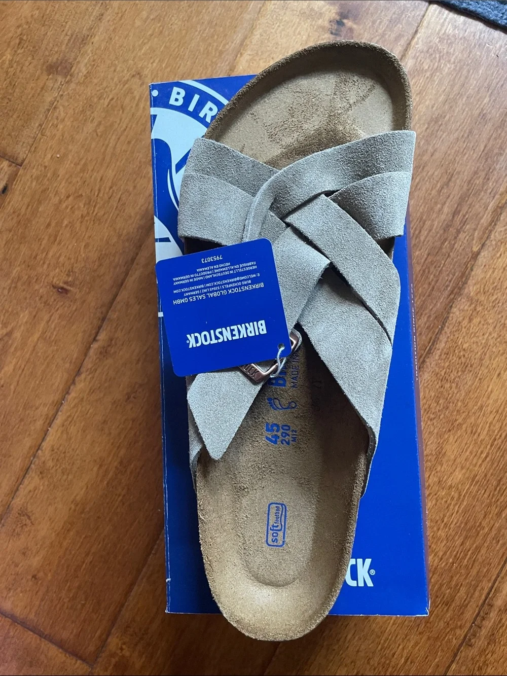Birkenstock Box with Taupe Lugano Suede Label